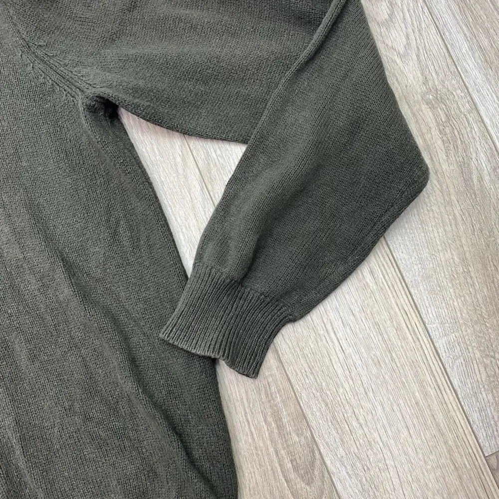 J. Crew Pullover Sweater Medium‎ Green Mens 1/4 Zip Pullover Long Sleeve